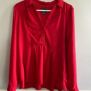 Maeve for Anthropologie True Red Blouse